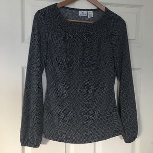 Worthington geometric print blouse XS